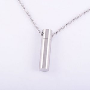 Plain Cylinder Ash Pendant Stainless Steel